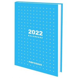 2024 Kalendarz Narcissus Tygodniowy Kropki A5, Niebieski